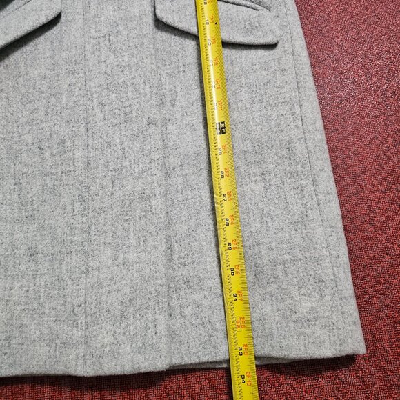 J. Crew Nello Gori Italian Stadium Cloth Coat Size 00 Gray Wool Stand Collar - Picture 8 of 11